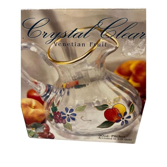 Vintage Venetian fruit pitcher accented in 24k gold - Picture 9 of 11